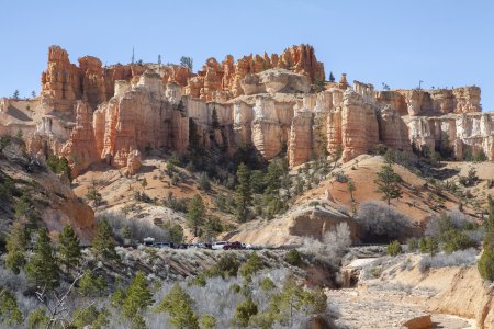 We komen aan bij Bryce Canyon, dit is aan het einde van de Utah 12